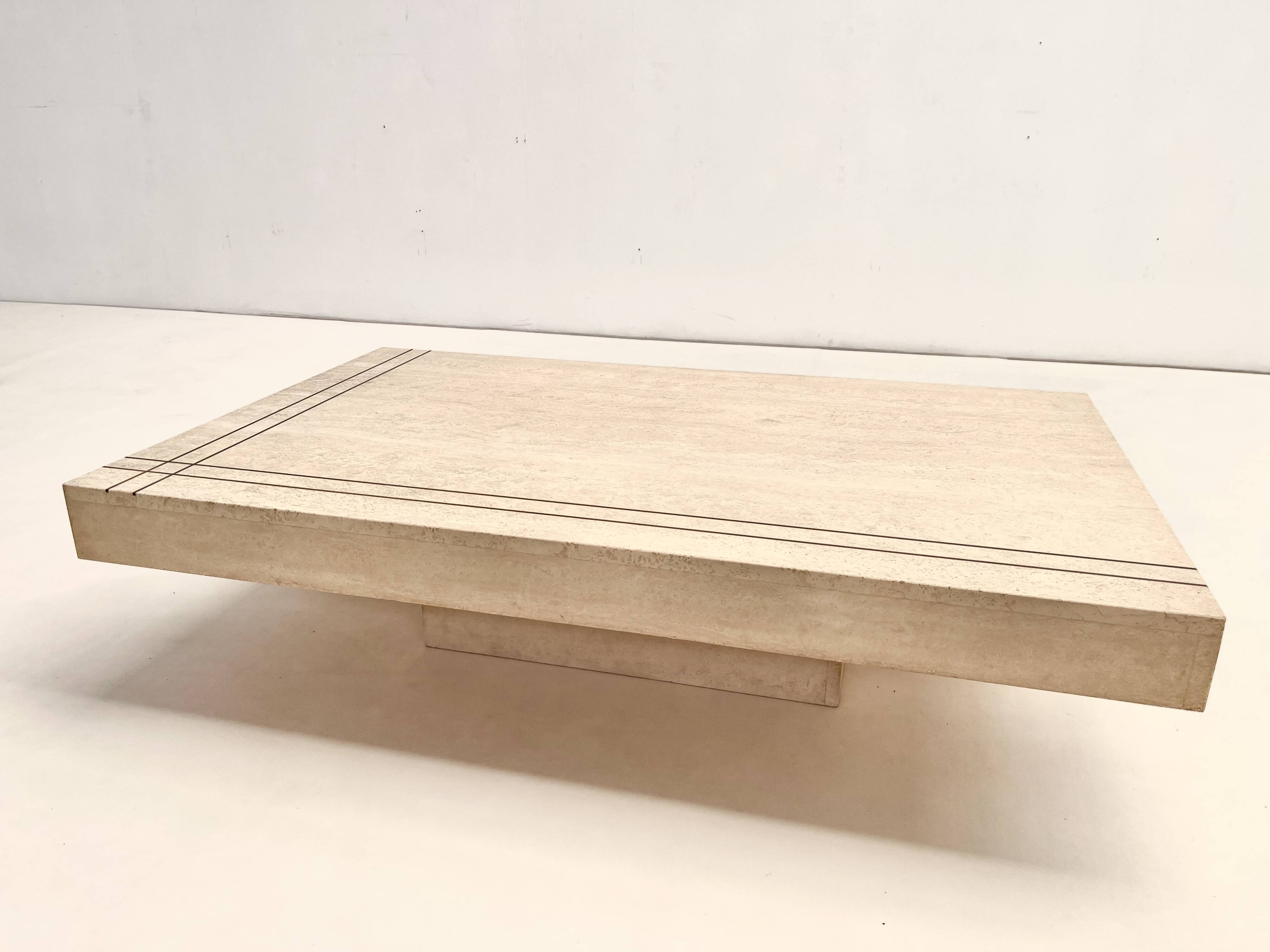 Travertine Coffee table 1960's Italy