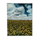 Painting oil on canvas vintage sunflower fields