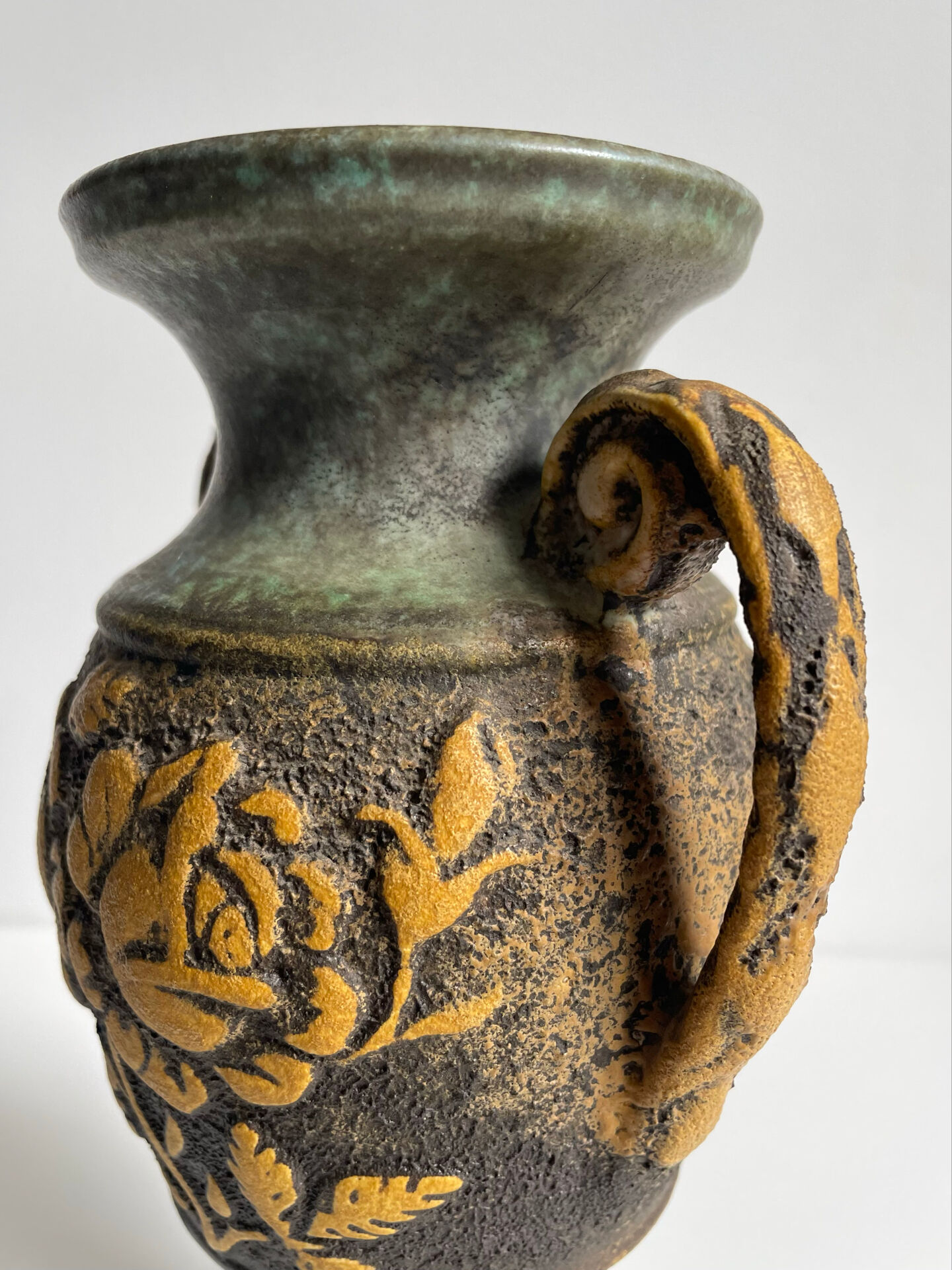 Ceramic amphora vase, mid-20th century