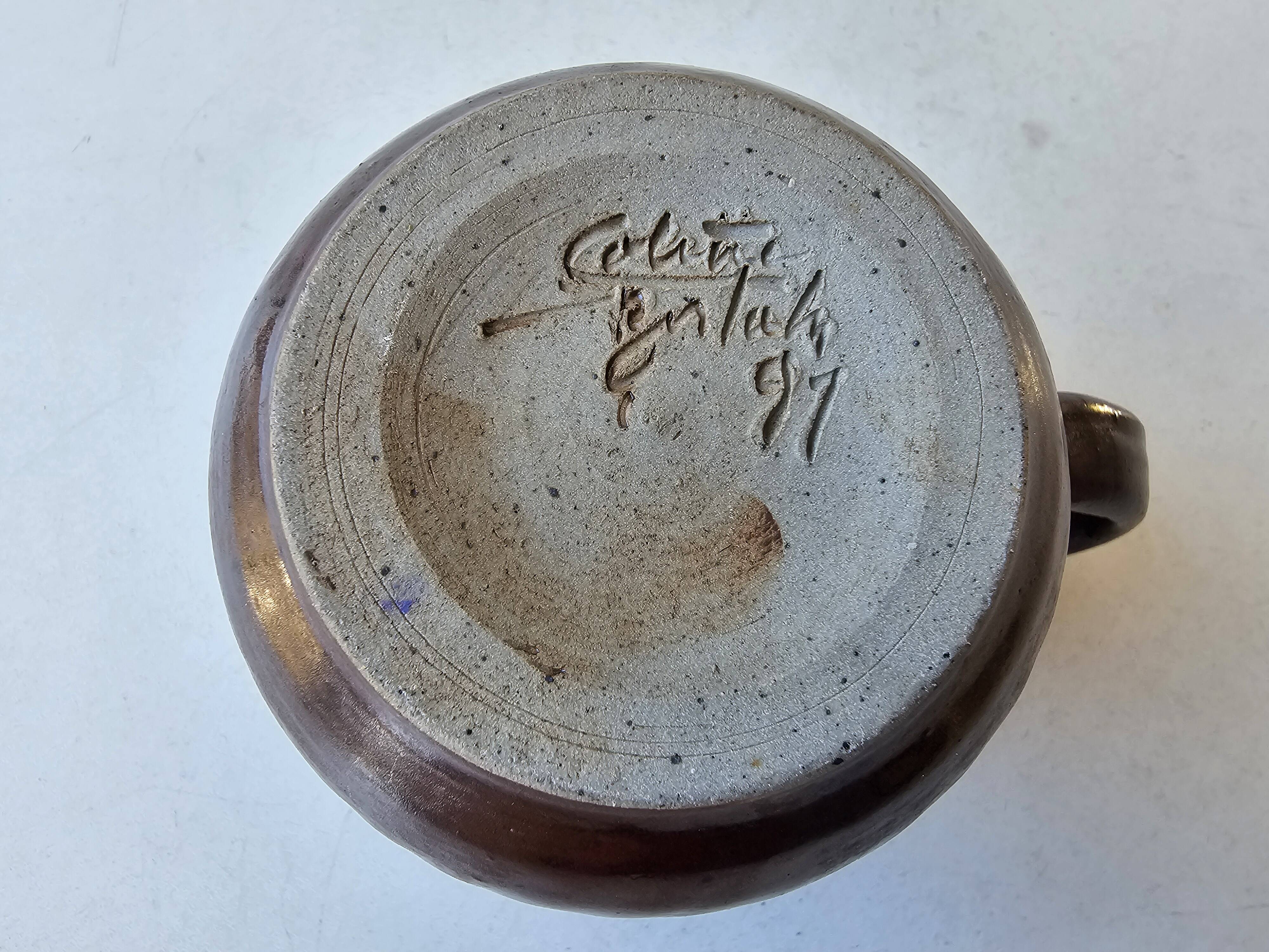 Pichet Milk jug in ceramic signed Colette Szostak