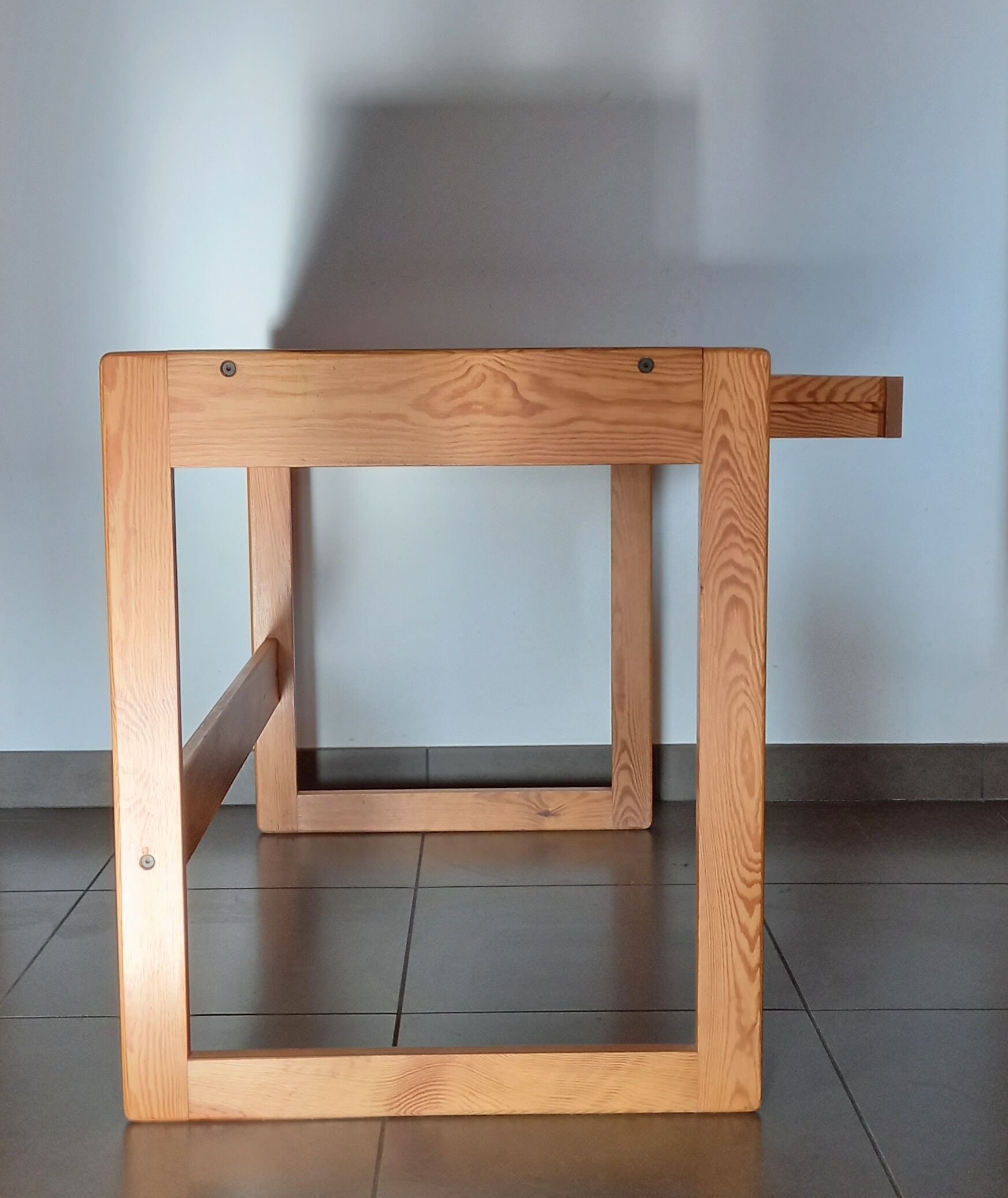 Desk and pine chair