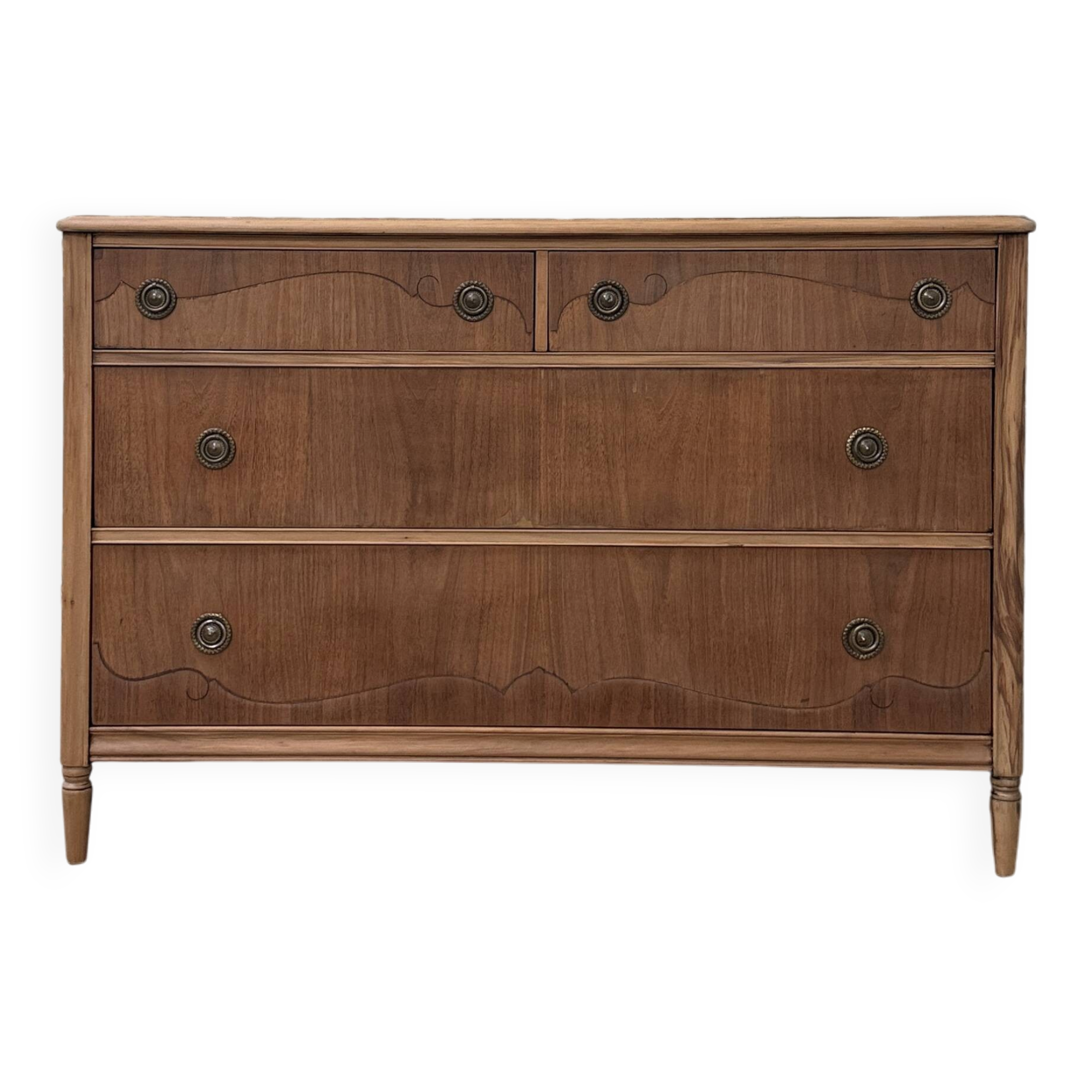 Large Art Deco chest of drawers in mahogany and ash (renovated)
