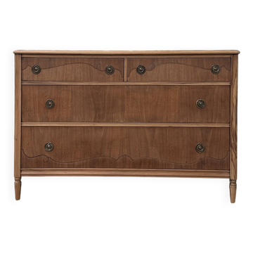 Large Art Deco chest of drawers in mahogany and ash (renovated)