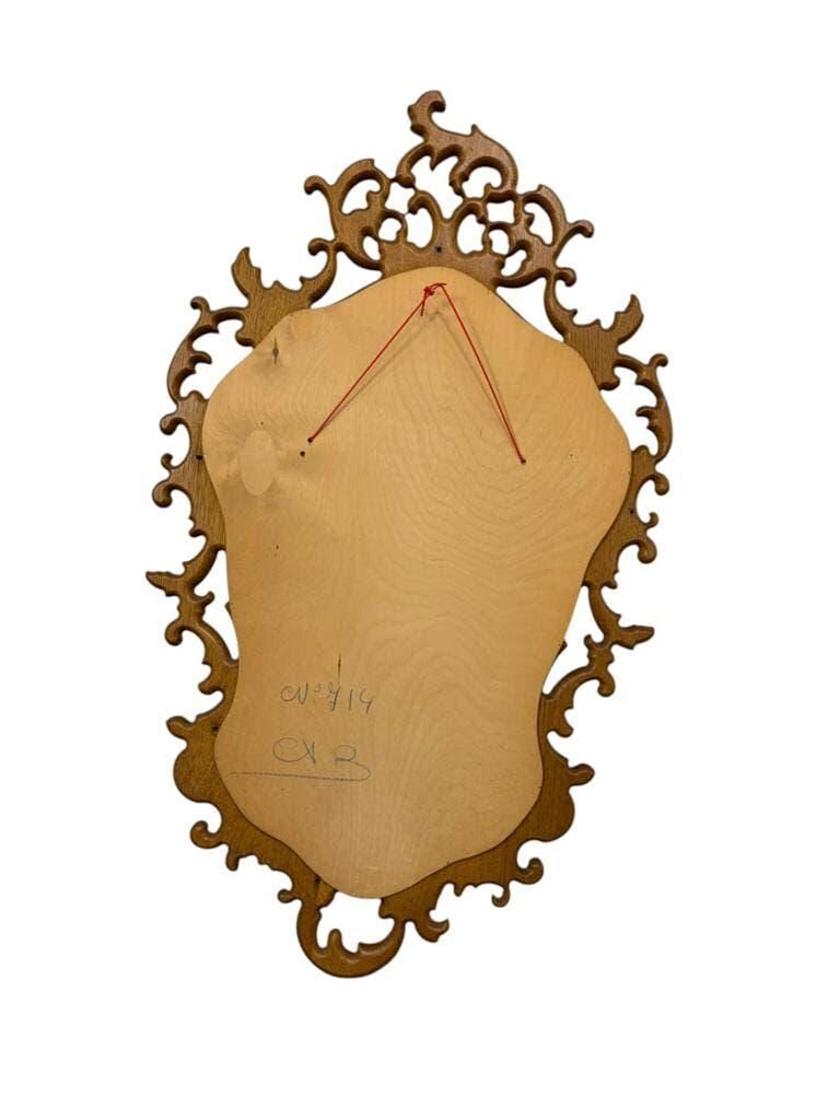 Miroir mural vintage style baroque / rococo avec cadre en bois