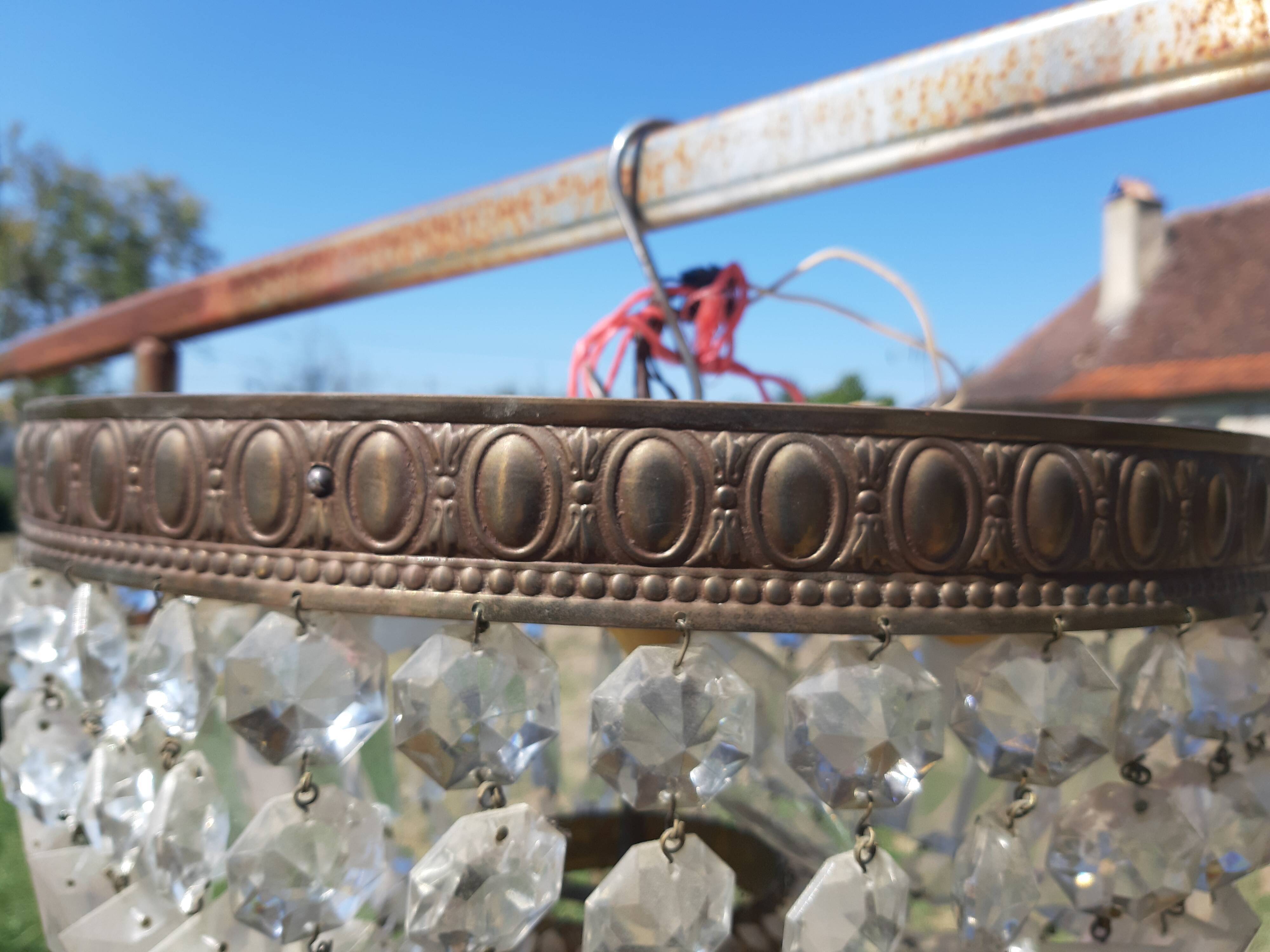 Murano style pampilles chendelier 19th