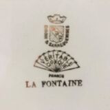 Set of 6 flat plates “Digoin Sarreguemines / La Fontaine model”