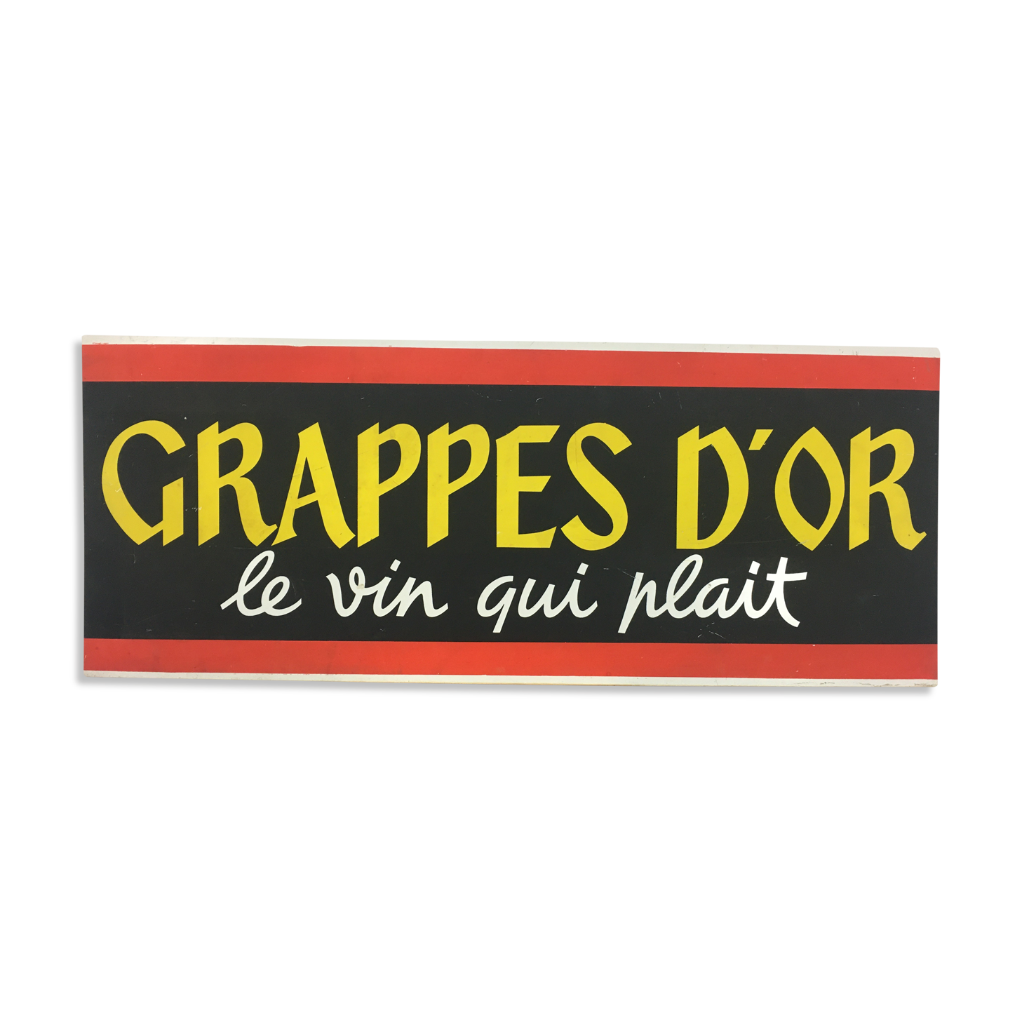 Billboard vintage wine deco bistro "grappes d'or"