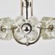 Crystal Glass Flower Pendant Light in Kalmar Style by Sische, Germany, 1970s