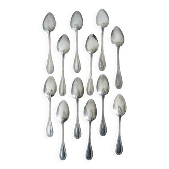 Box of 12 silver metal spoons