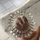 Cendrier en verre ciselé