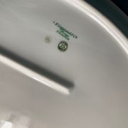 Limoges F.Legrand & Cie - Oval dish, art deco era in white porcelain, platinum nets,