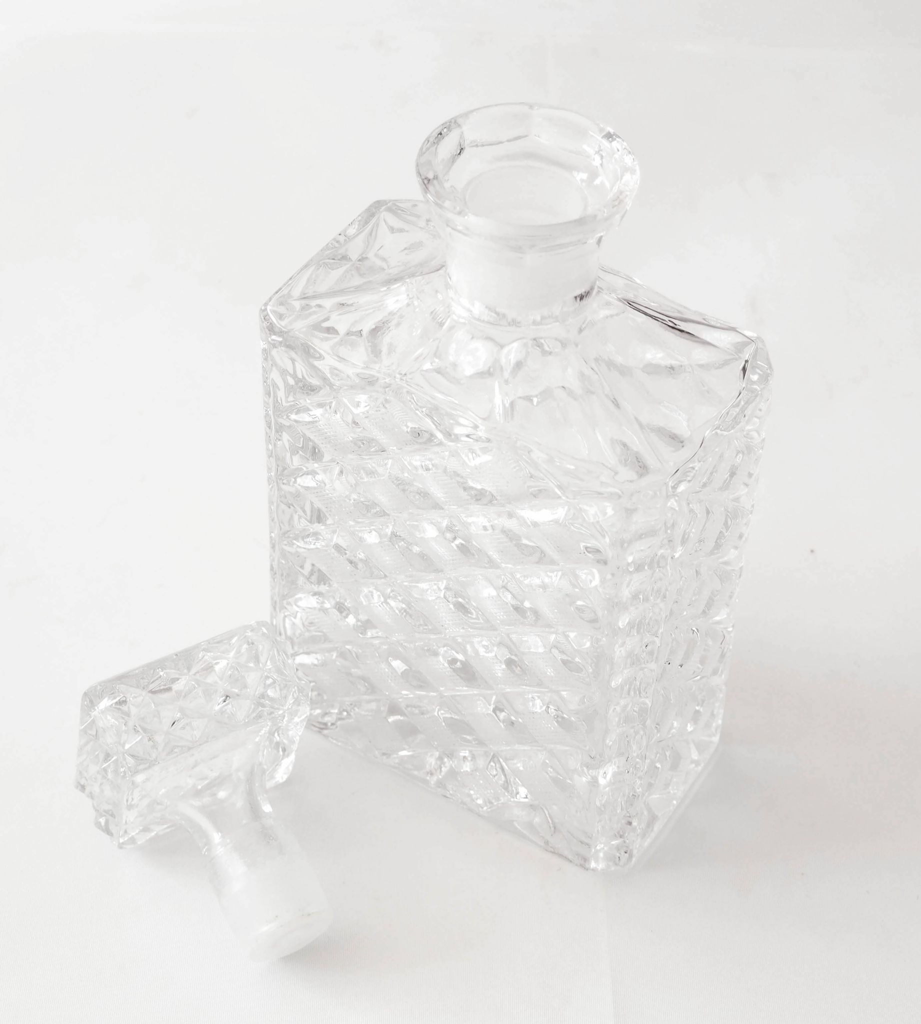 Carafe à whisky rectangulaire en cristal
