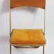 Set of three folding chairs opera golden yellow/mustard