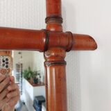 Large vintage bamboo mirror
