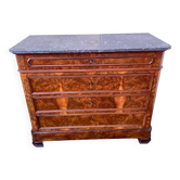Commode Louis Philippe en placage d'acajou