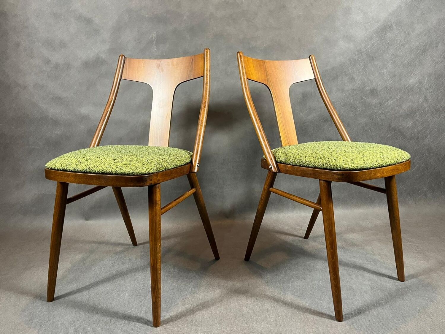 Set of 4 renovated vintage chairs, mier edition, czech vintage 1960s