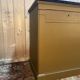 Louis Philippe buffet with painted wood and black marble.