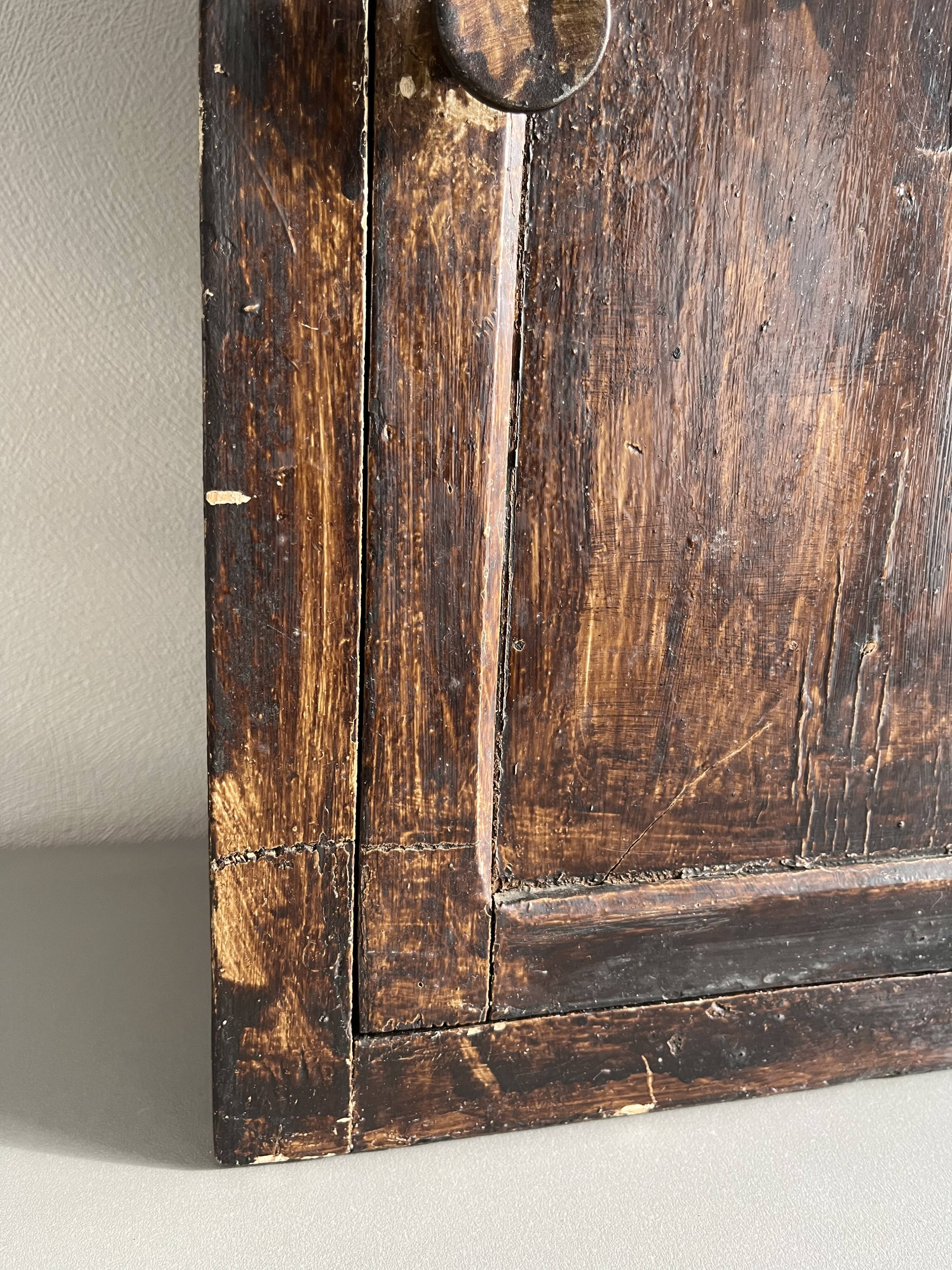 Patinated wooden toilet cabinet / pharmacy