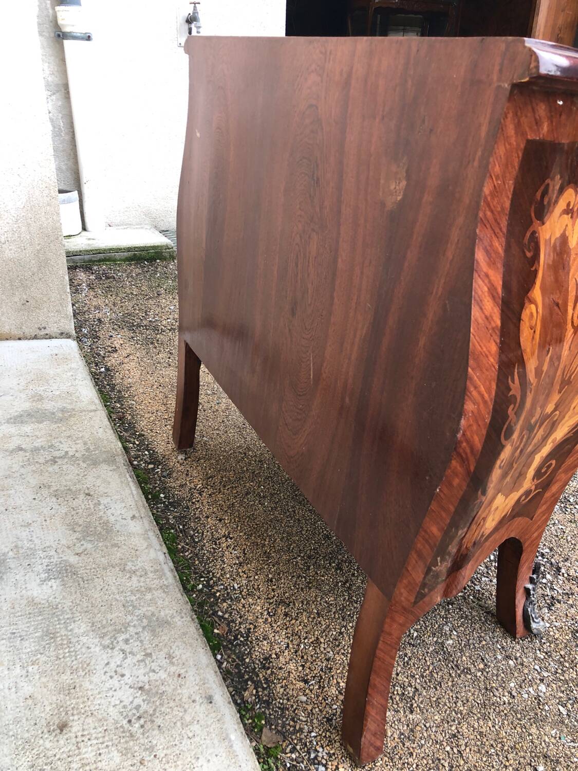 Louis XV style chest of drawers marquetry