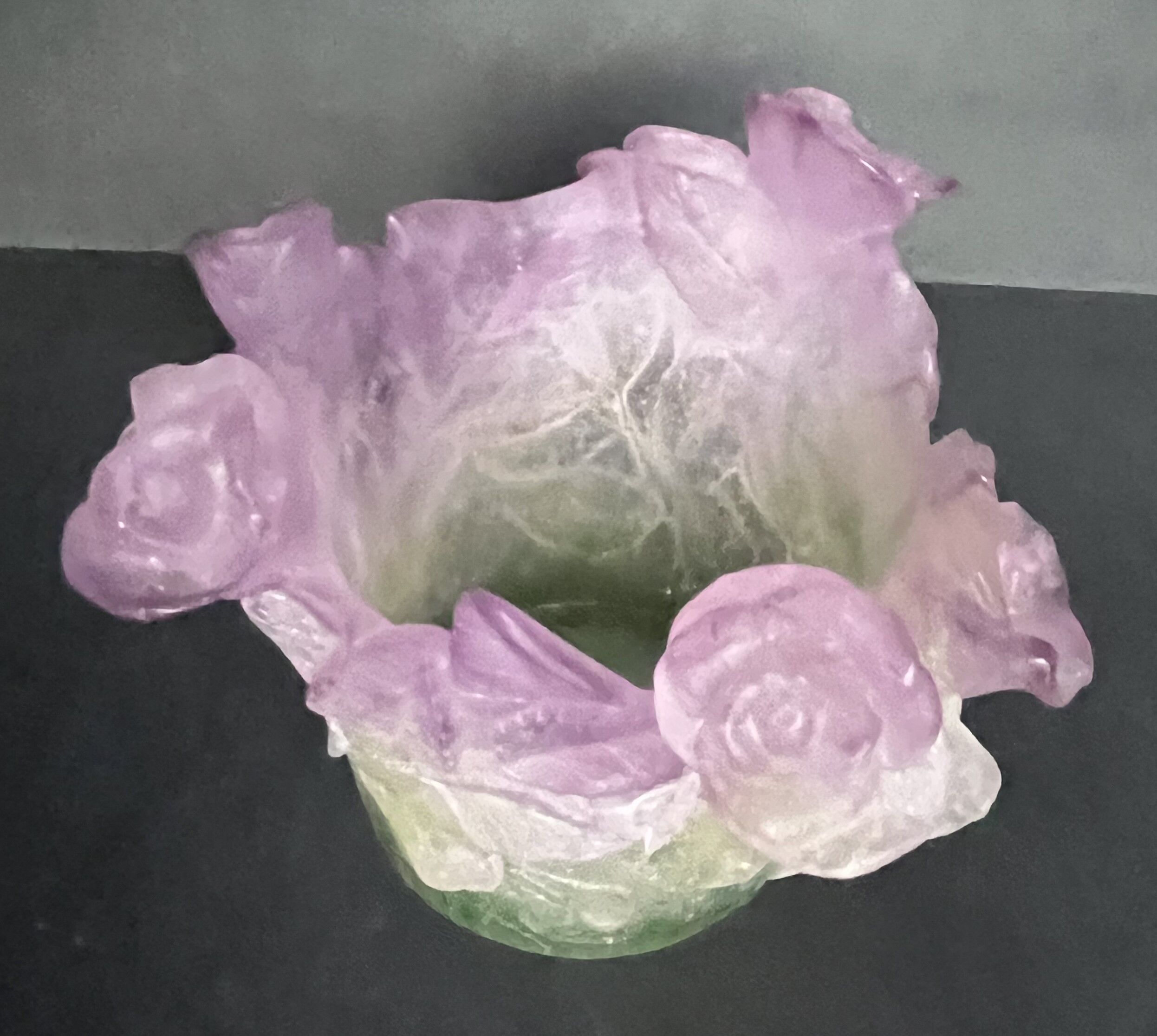 Daum vase in glass paste