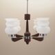Wooden chandelier, Danish design, 1970s, production: Denmark