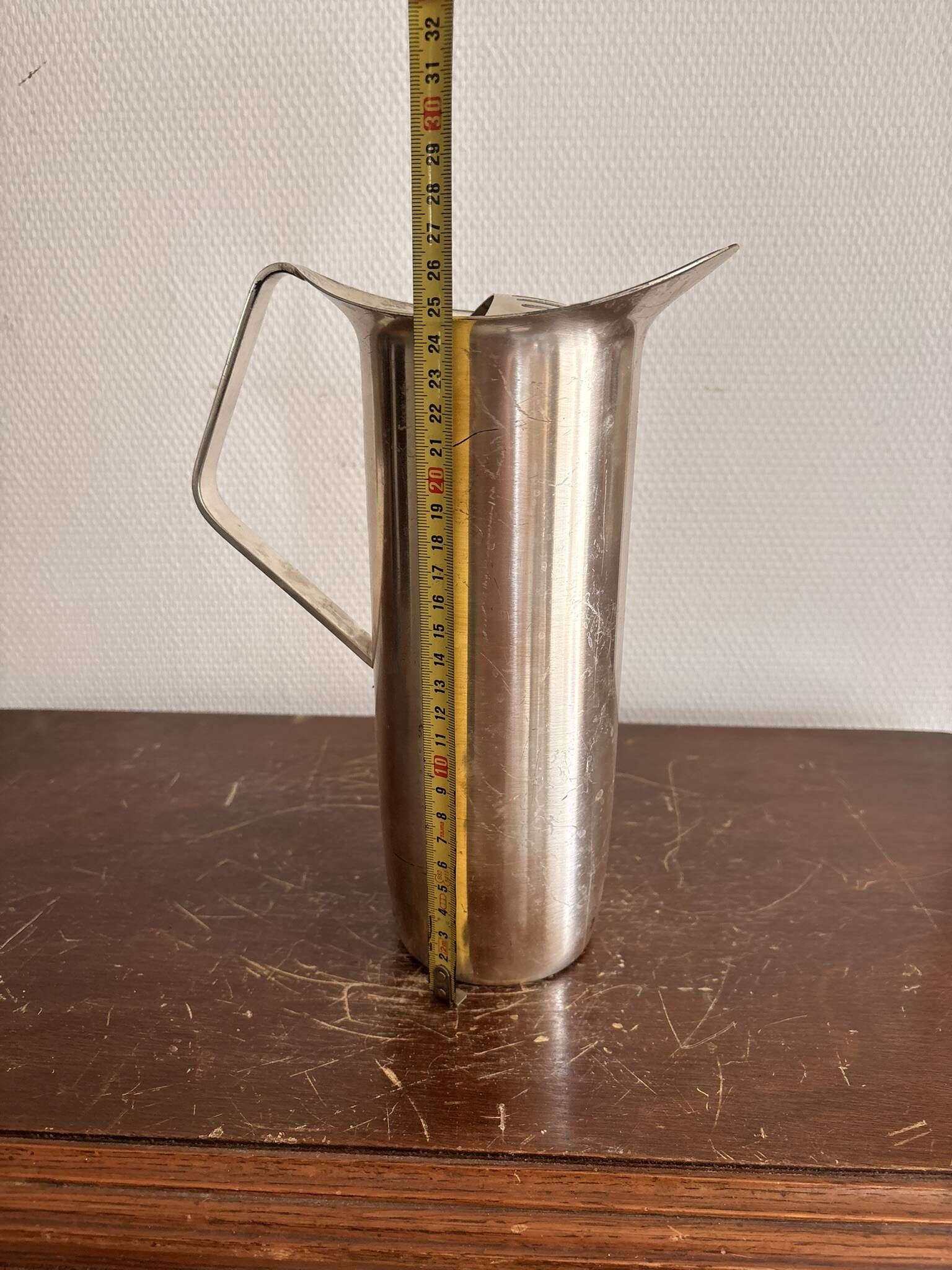 Pichet Carafe Water Modernist Silver Metal Bruckmann Germany Mid Century