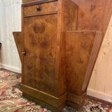Coat rack - Art Deco period wardrobe in elm burl