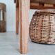 Low oak farm table