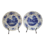 2 Sarreguemines Romantic model dessert plates