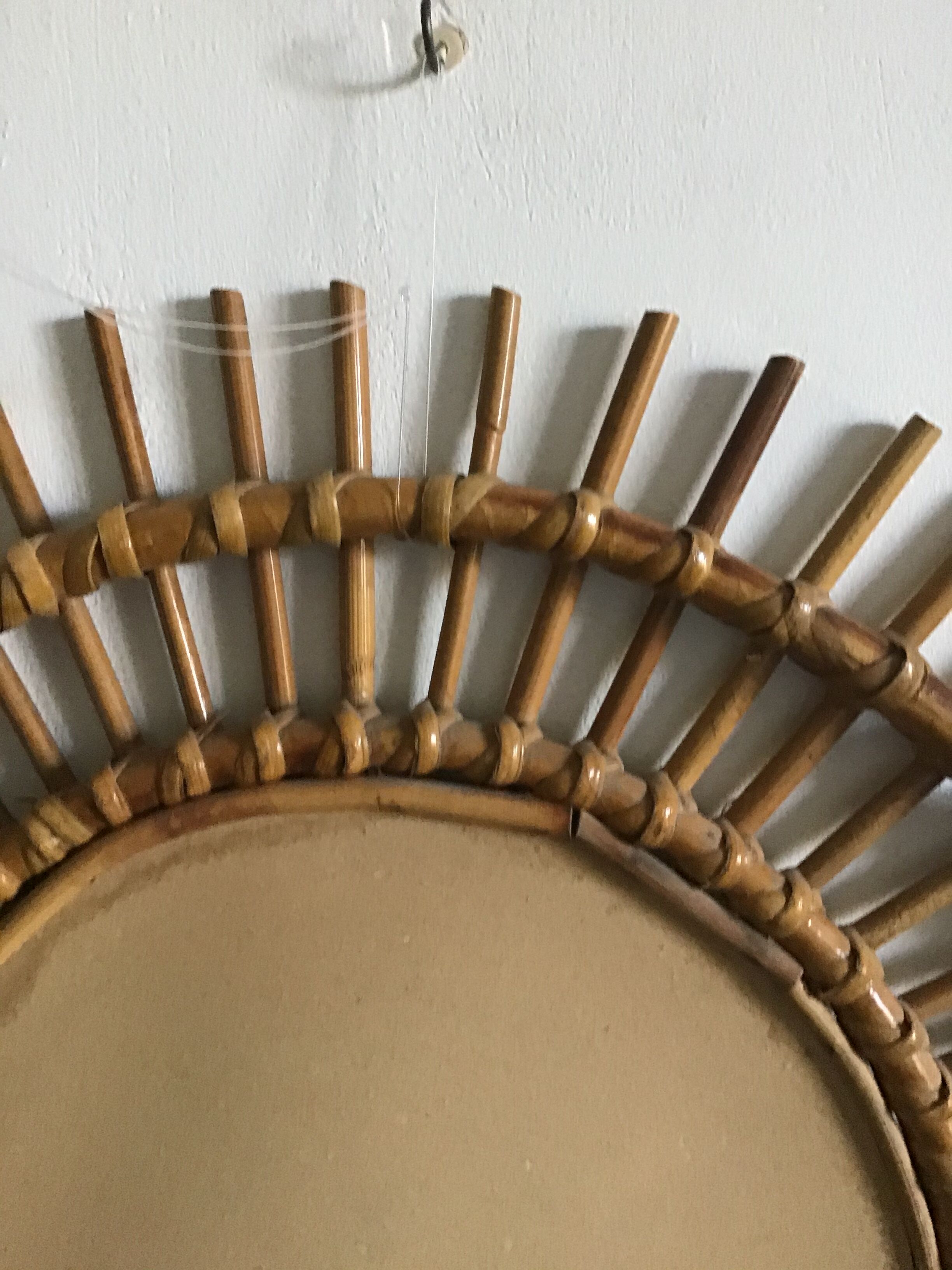 Mirror rattan sun 70s - 49cm