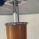 Vintage ship lamp in wood and chrome metal