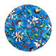 Plate in earthenware has naturalistic décor Longwy emaux