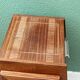 Table de chevet, teck et palissandre