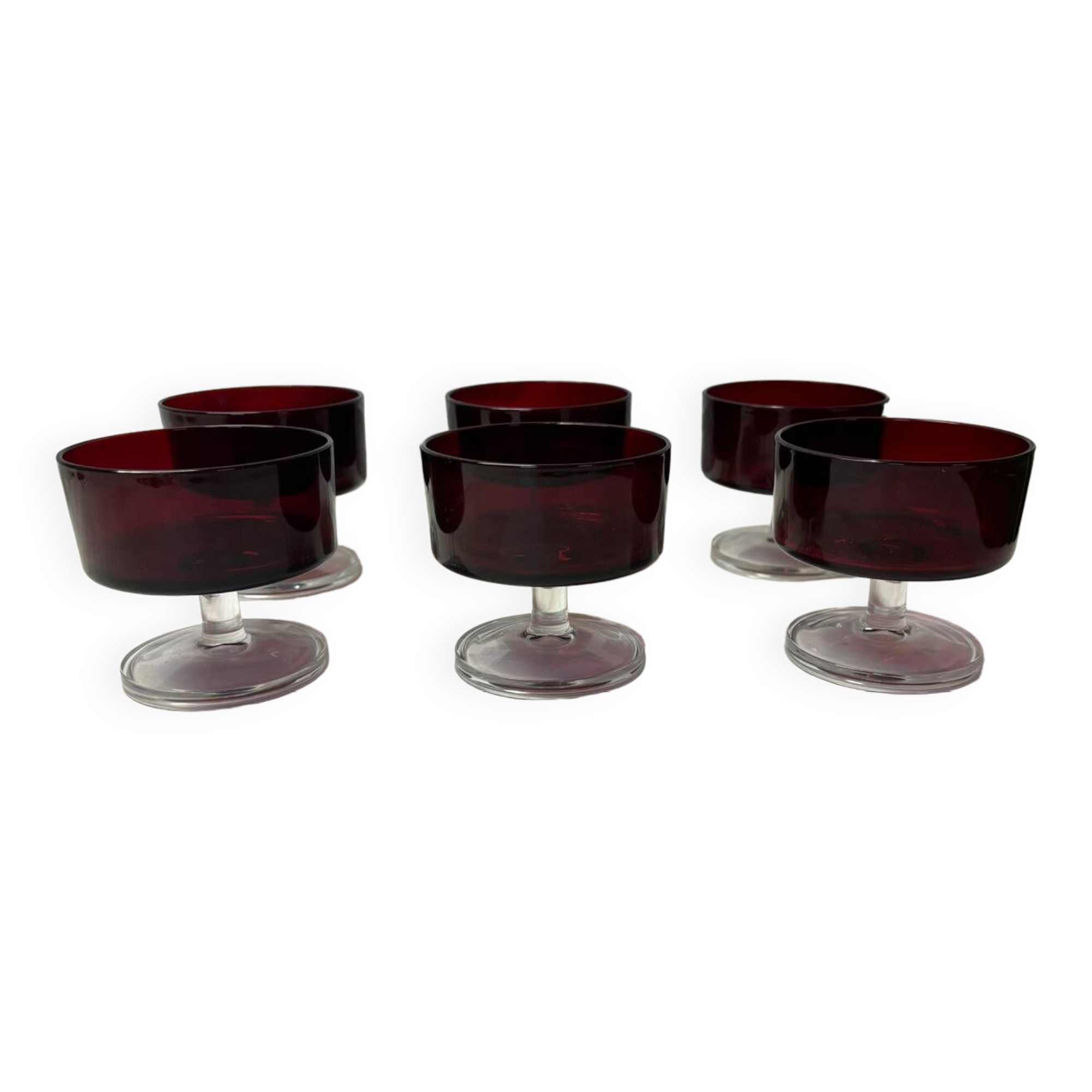 Ensemble de 6 coupes à champagne vintage
