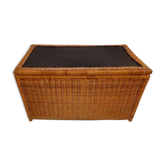 Rattan trunk toy chest