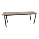 Slatted school bench