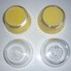 Lot of 4 glass ramekins 2 transparent and 2 yellow