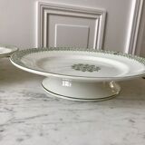 Pair of low compotiers terre de fer st amand green early twentieth century