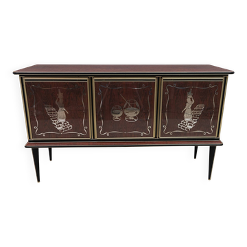 Umberto Mascagni for Harrods London Midcentury Italian Bar Cabinet, 1950s