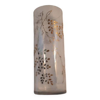 Vase feuillage doré