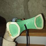 Green water slipware lamp base numbered – 1950s