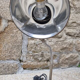 Bauhaus industrial desk lamp, metal, vintage, 50s