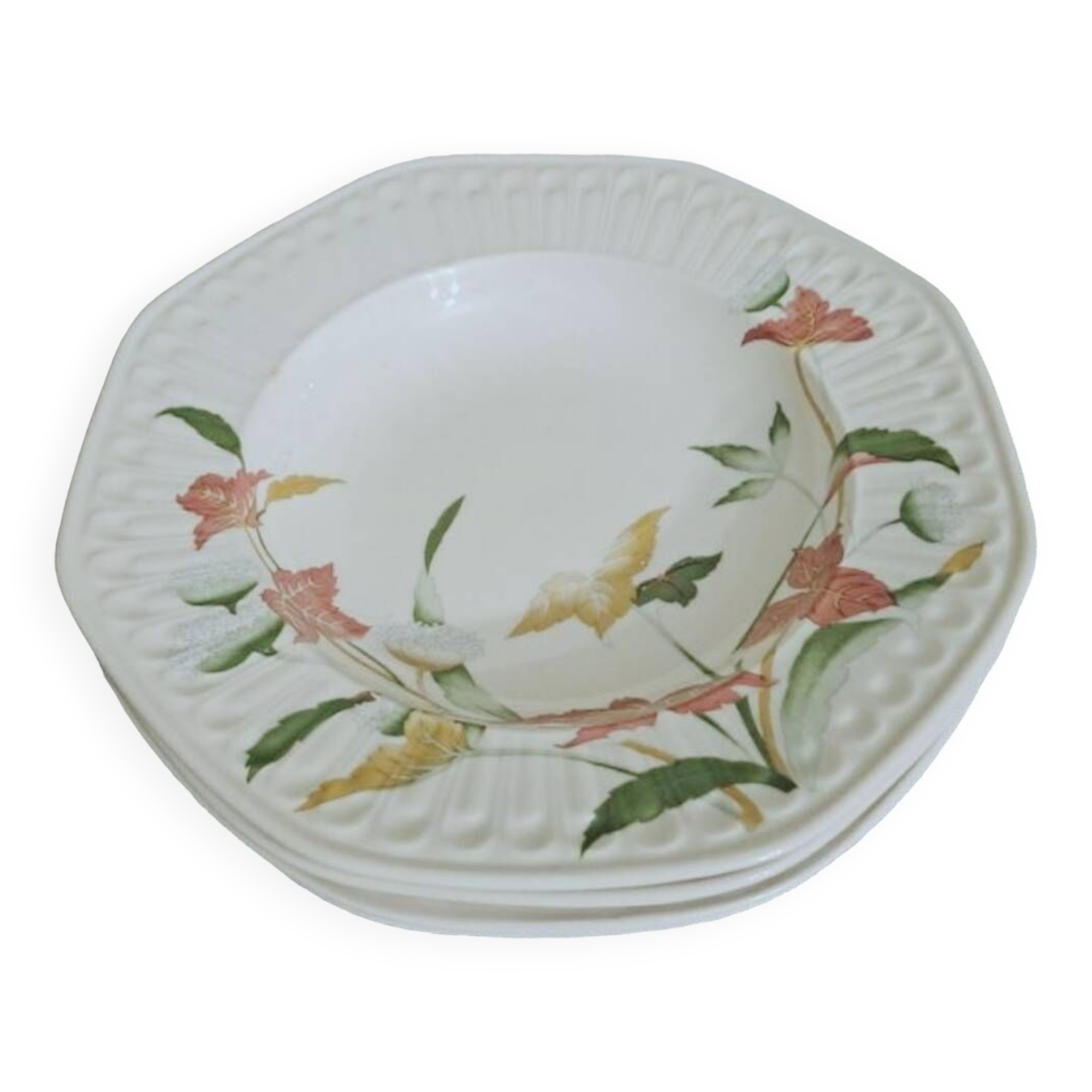 Set of 4 deep plates in Pontesa earthenware.