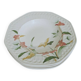 Set of 4 Pontesa earthenware soup plates