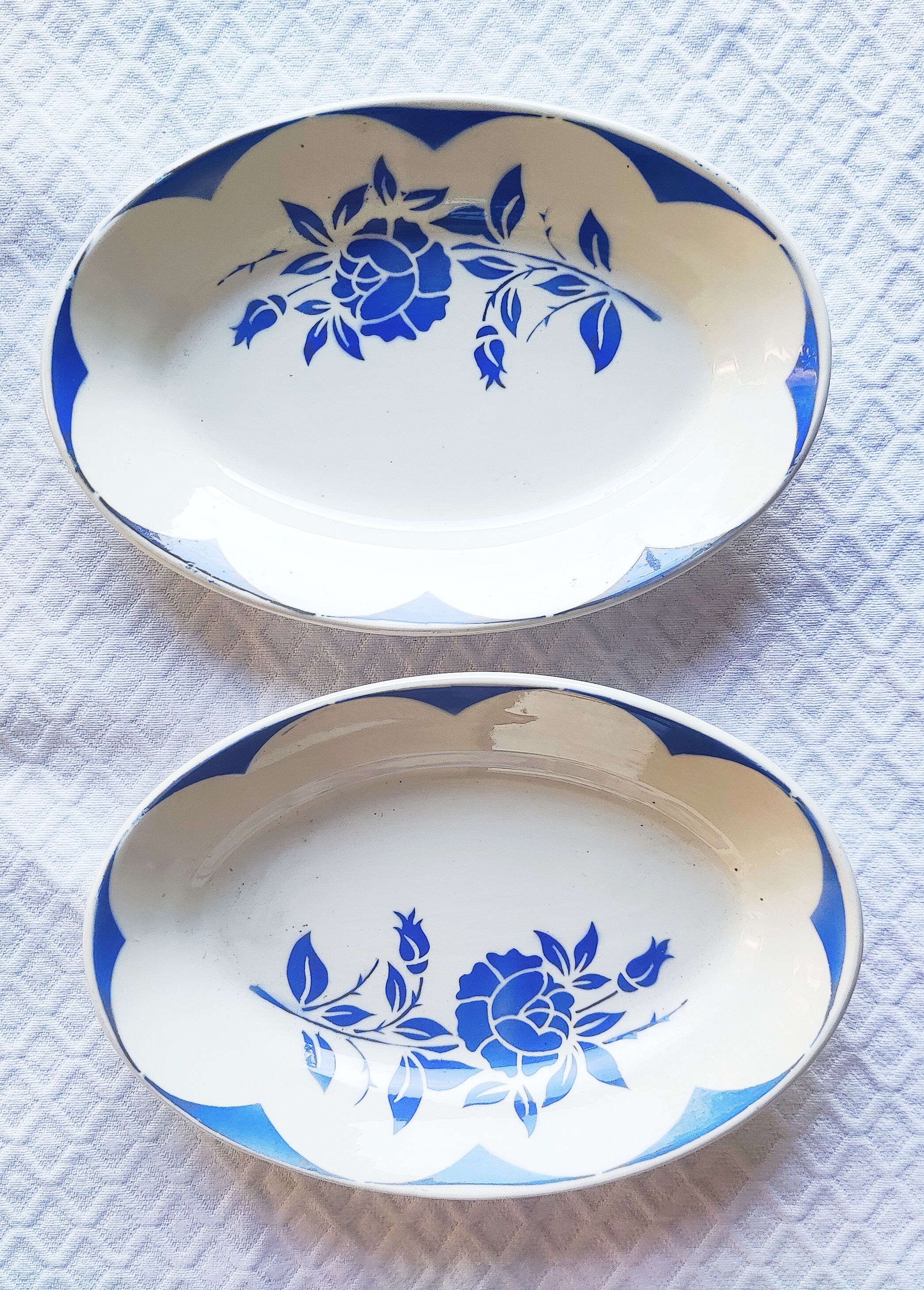 Table service Digoin Sarreguemines - blue and white