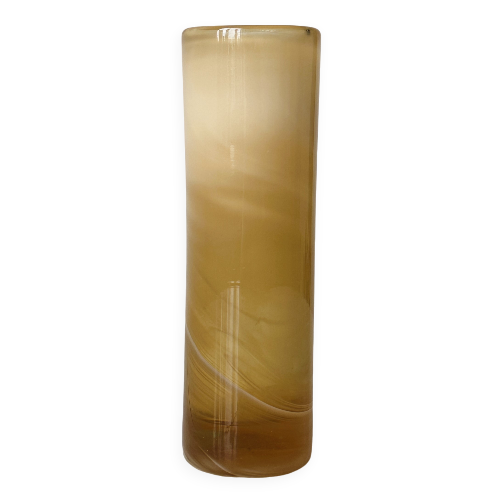 Élégant vase en verre soufflé vintage