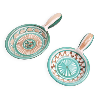 Set of 2 ceramic pans by Vallauris Robert PICAULT