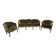 Mid 20th-Century Walnut Armchairs and Sofa in the Italian Style, Three-Piece