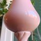44 cm opaline vase - Pink "nymph's thigh" - 70s