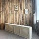 Vintage patinated work cabinet with sliding doors (renovated)